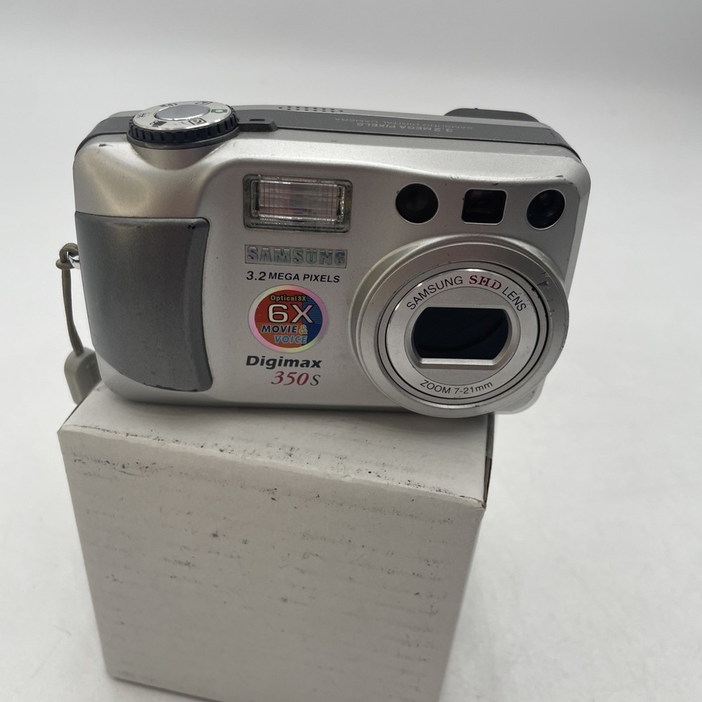 Samsung Digimax 350S 3.2 MP Digital Camera 7.2 Zoom+Batteries+SD Card-TESTED